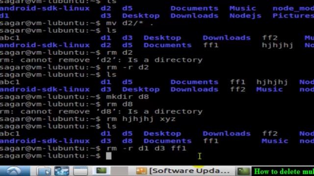 How to delete multiple files and directories in Linux Shell terminal смотреть онлайн