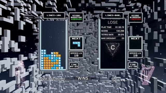 [Tetris Effect: Connected] Classic Score Attack, 864700 (LV18 Start, 06-02-2021)