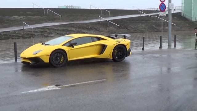 Lamborghini Aventador LP750-4 SV x3 in Barcelona смотреть онлайн