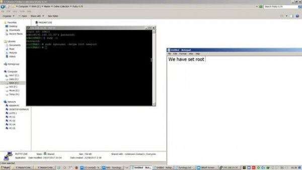 How to activate root account for WinSCP in Synology DSM 6.1.x