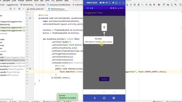 How to Make Suggestion View in Android Studio | ShowCase | Suggestion | Guide View | androidCODE смотреть онлайн