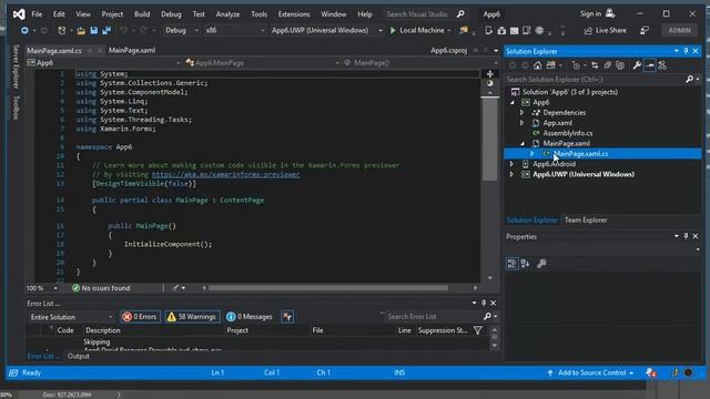 Xamarin Forms First App | Visual Studio 2019 | Android UWP смотреть онлайн