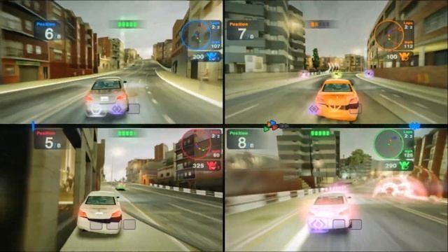 Blur Multiplayer 4 Players Gameplay смотреть онлайн