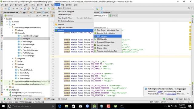 How to Browse Database of Android Apps by Rooted Emulator in Android Studio смотреть онлайн