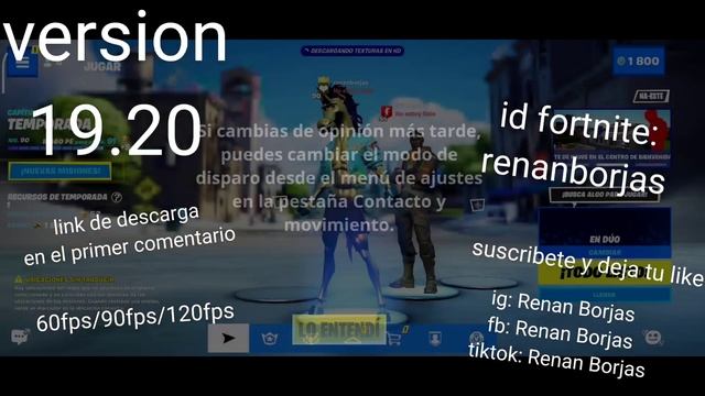 Apk fortnite mobile 60fps/90fps/120fps v19.20 ACTUALIZACION смотреть онлайн