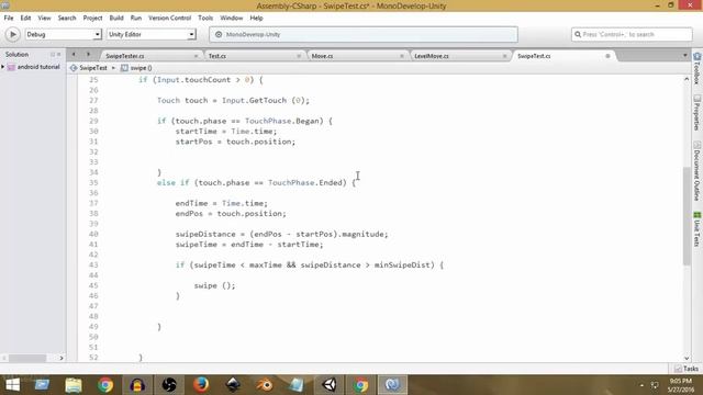 7. Unity Touch Swipe Detection Tutorial + Example Game - Unity Android Game Development смотреть онлайн