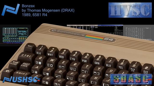 Bonzax - Thomas Mogensen (DRAX) - (1989) - C64 chiptune смотреть онлайн