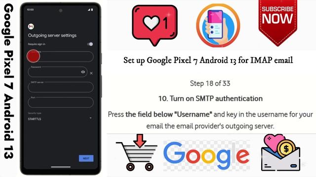 How to Set up Google Pixel 7 Android 13 for IMAP email смотреть онлайн