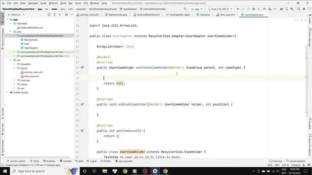 Bài 6 : Sử dụng Retrofit call API để lấy dữ liệu và hiển thị lên RecyclerView -Android Retrofit смотреть онлайн