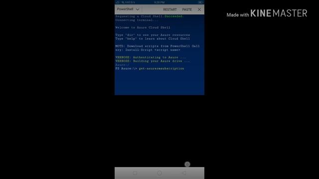 Azure Cloud Shell in Azure Android App. смотреть онлайн