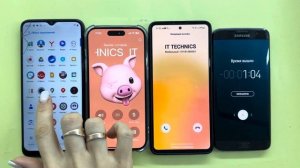 Incoming Outgoing Call & Alarm Clock IPhone 14 Pro vs Samsung A51 vs Galaxy S7 vs Realmi C21