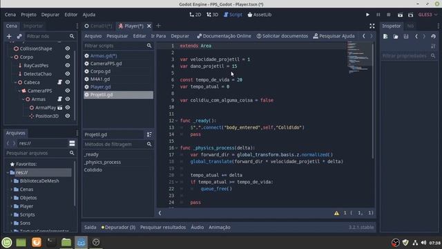 17 - ATIRANDO COM PROJETEIS - GODOT 3.2 смотреть онлайн
