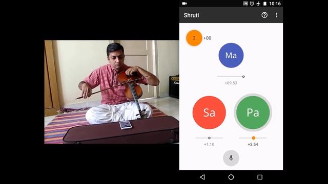 Tuning Violin with "Shruti Carnatic Tuner" (Android app) смотреть онлайн
