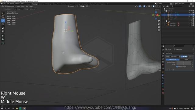 Blender 3.0： Anime Girl Character Foot Modeling (Вьетнамский) смотреть онлайн