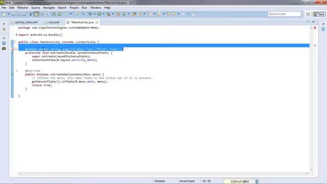 Custom ArrayAdapter смотреть онлайн