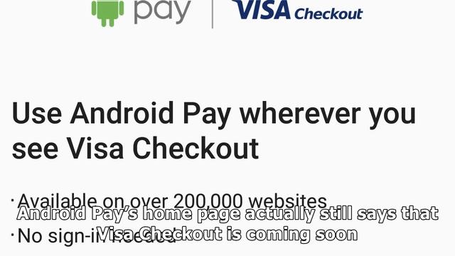 Android pay visa checkout available now, one year later смотреть онлайн