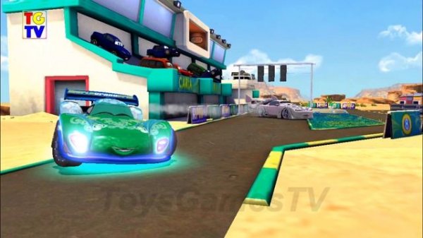 Cars: Fast as Lightning NEON RACING! Neon Carla vs Lightning McQueen, Mater