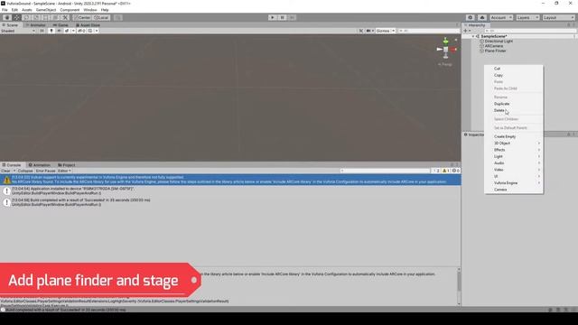 Unity Vuforia AR: GroundPlane Detection смотреть онлайн