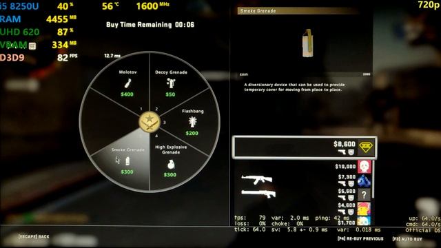 Intel UHD 620 | CSGO - 1080p, 900p, 720p, 1024x768, 800x600 - Low Settings