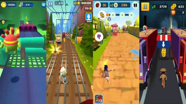 Om Nom: Run VS Subway Surfers VS Miraculous Ladybug VS Little Singham смотреть онлайн