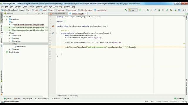 Creating Simple Video player Application Using Android Studio смотреть онлайн