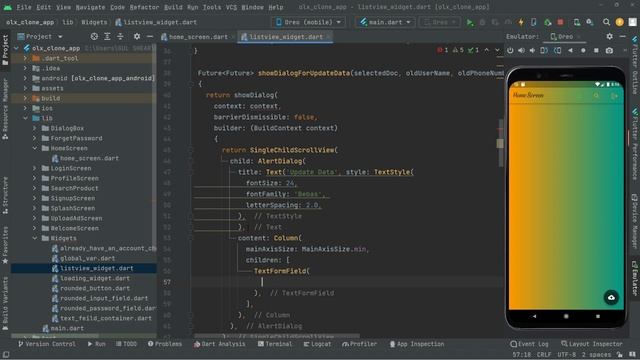 Show Dialogue Box in Flutter | Build iOS & Android OLX Clone App | Flutter Firebase Tutorial смотреть онлайн
