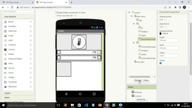 How to create simple android app with MIT app inventor|| Temperature converter app part-1 смотреть онлайн