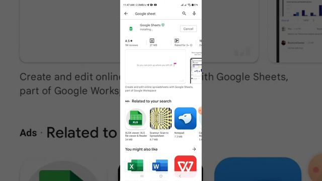 How to download And install Google sheet From Play Store For android смотреть онлайн