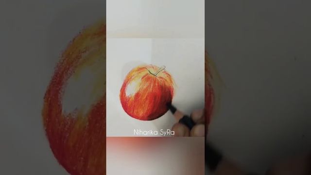pencil colour drawing of an apple 🍎 смотреть онлайн
