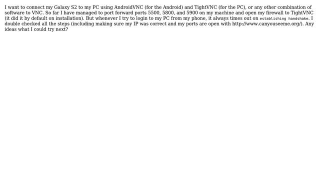 Connect Android to PC with TightVNC and AndroidVNC смотреть онлайн