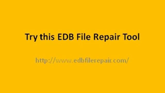 EDB File Repair смотреть онлайн