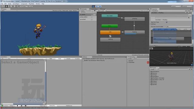 ART155: Unity Part 2 -- 2D Sprite Jumping with Playmaker смотреть онлайн