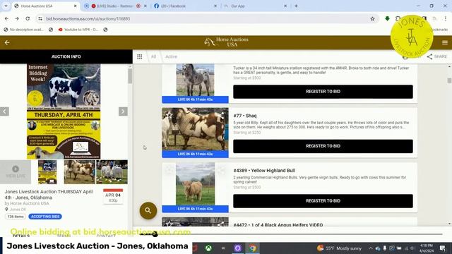 Jones Livestock Auction - Jones, Oklahoma смотреть онлайн