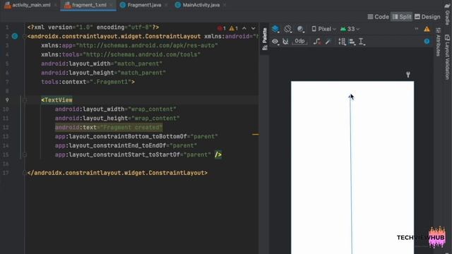 Fragment Creation Using Framelayout | TechViewHub | Android Studio
