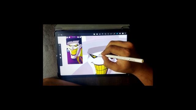Master The Art Of Drawing Joker On Android Tablet | #Digitalart #Joker #HiPaint