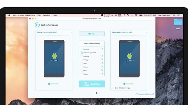 MobileTrans (Mac): Transferring data between Two Android Phones смотреть онлайн