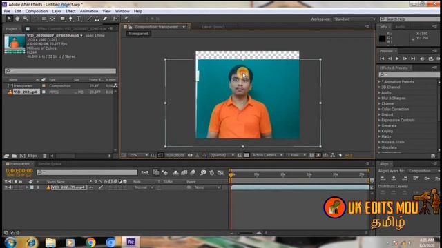 How to create a transparent background PNG video in After effects tamil|UK EDITS MDU.#Aftereffects смотреть онлайн
