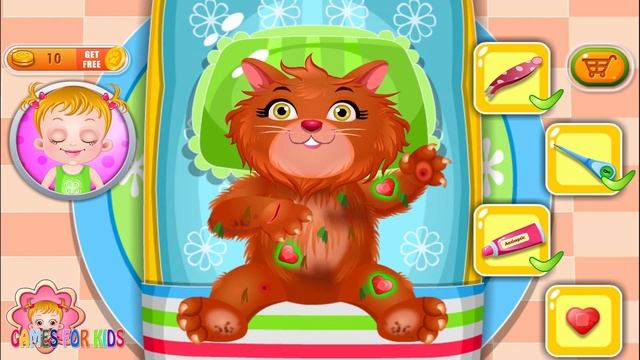 Baby Hazel Fluffy Cat - Kitty needs lots of care - Funny Kitty games and videos смотреть онлайн