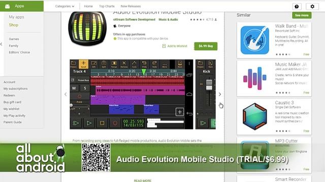 Audio Evolution Mobile Studio for Android смотреть онлайн
