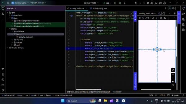 Creating First Application in Android Studio in 2024 #LearnCoding #AndroidDev #HelloWorldChallenge