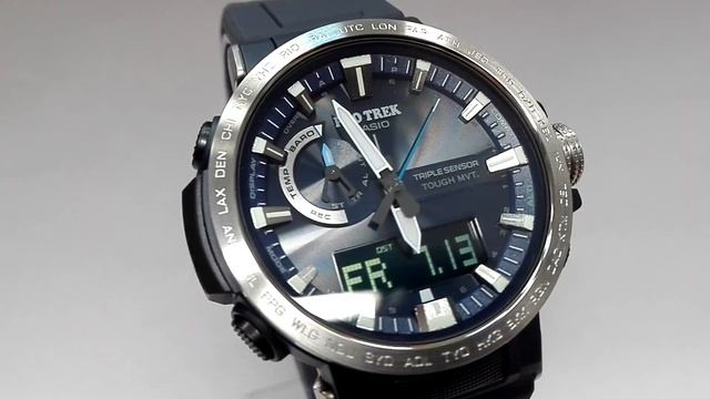 Casio Pro Trek PRW-60-2A Triple sensor watch video 2018 смотреть онлайн