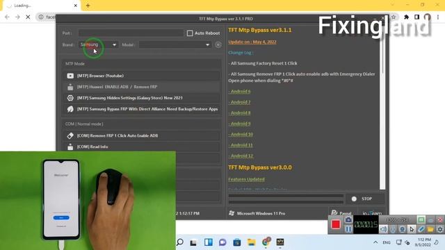 FRP Bypass ADB Mode / SAMSUNG A13 (A137f) Android 12 FRP By TFT / Unlock FRP BY TFT / 2022