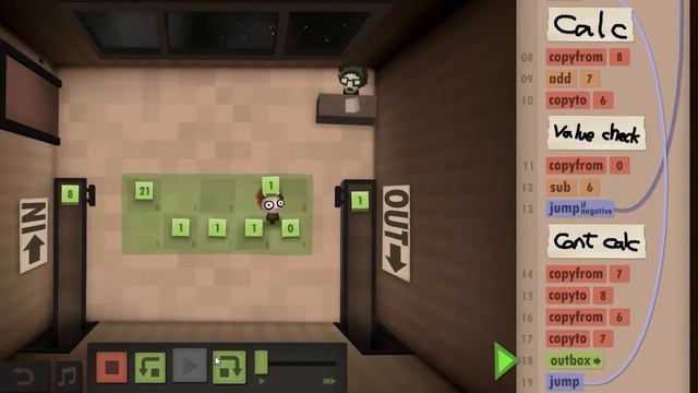 Year 21, 22, 23, 24 Size Challenge Solution | Human Resource Machine смотреть онлайн