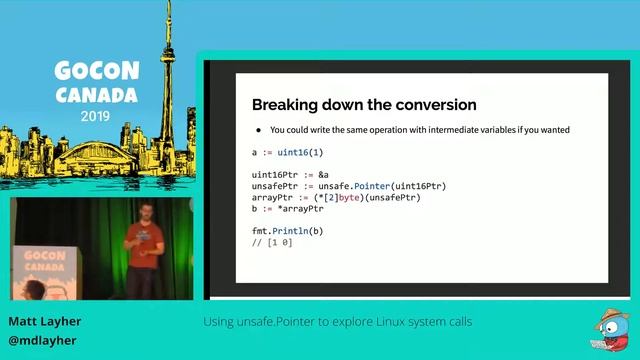 Using unsafe.Pointer to explore Linux system calls - Matt Layher смотреть онлайн
