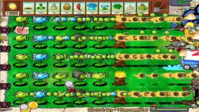 Plants vs Zombies Minigames Zombotany 2 - All Pea PvZ vs 999 Gargantuar смотреть онлайн
