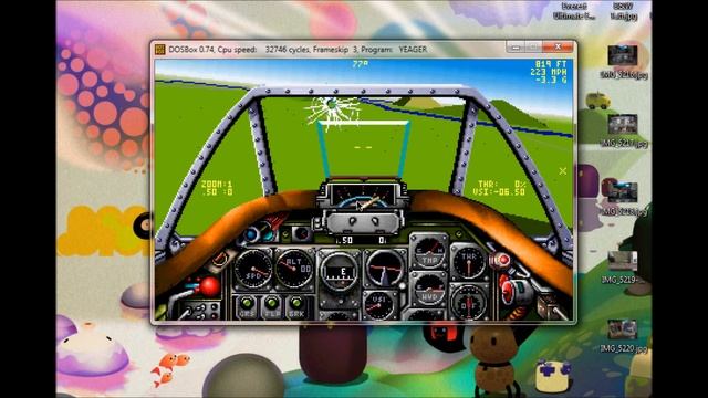 Chuck Yeagers Air Combat,1991,Electronic Arts, Windows 7 x64, DosBox смотреть онлайн