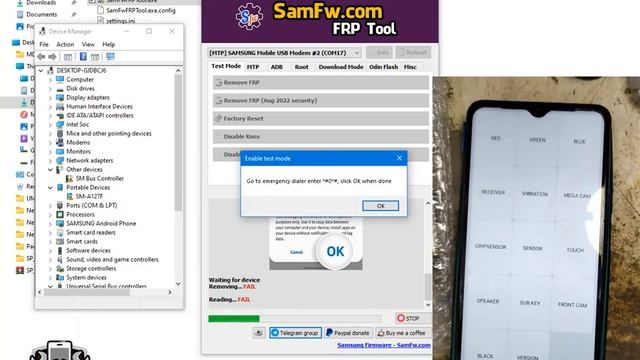 Samsung A12/M12 FRP Bypass With SamFW Tool *#0*# Method Work All Samsung This Tool