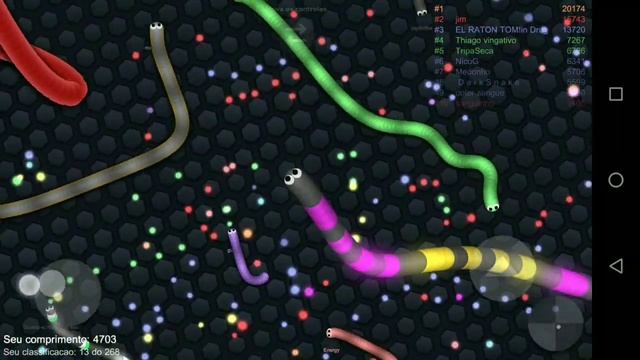 Slither.io online Android jogadas insanas смотреть онлайн