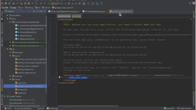Make an Android App like Uber and Careem - CAB APP 08 - Google Map Api Key смотреть онлайн