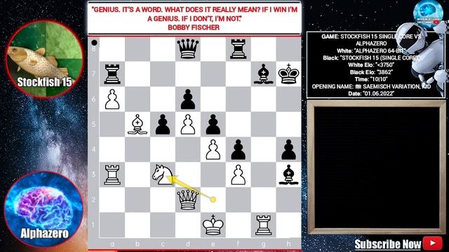 Can Alphazero defeat Stockfish 15's single core CPU ? Alphazero vs Stockfish 15 ♞ !! смотреть онлайн